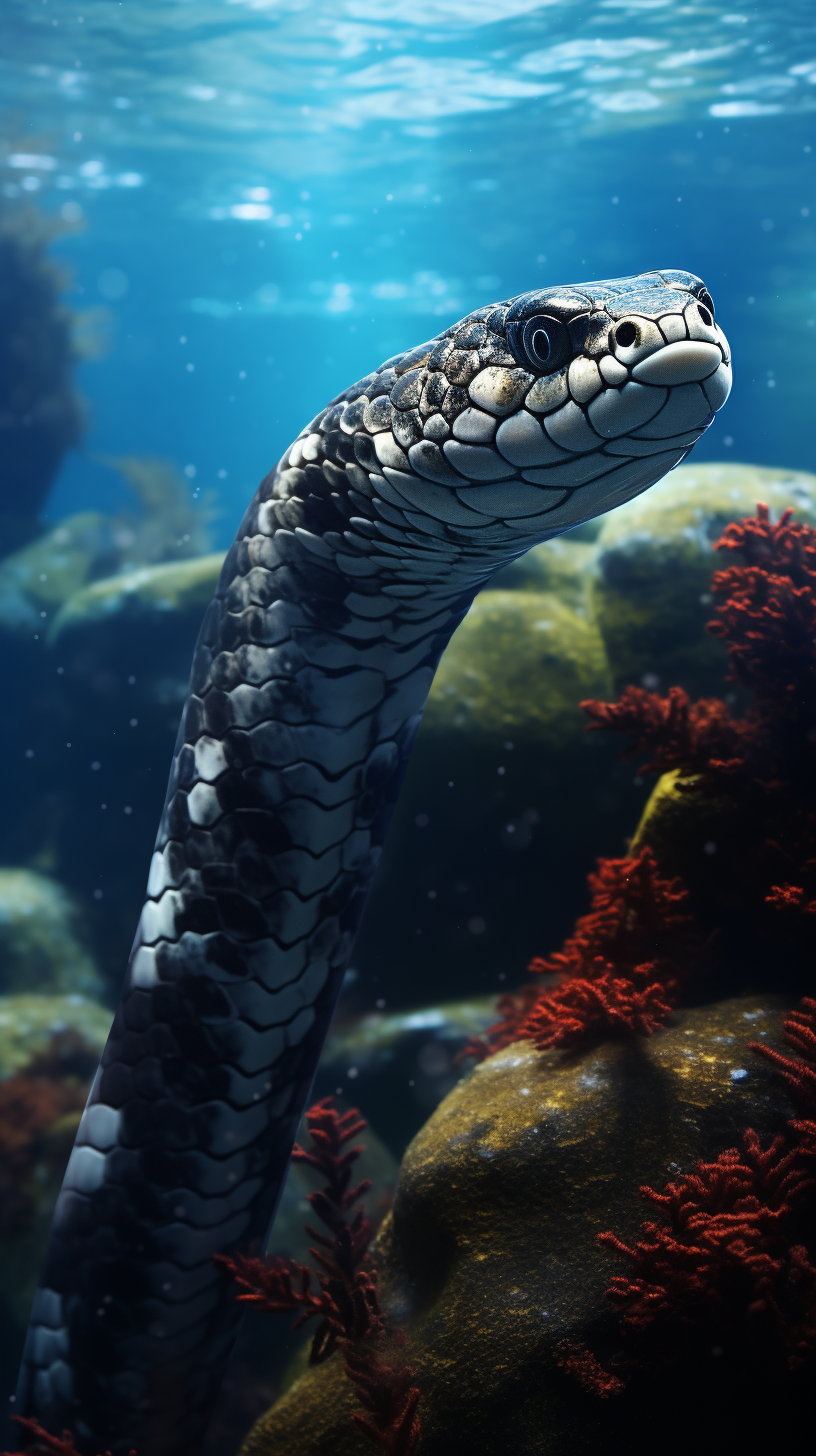 Beautiful Belcher's Sea Snake in 4K