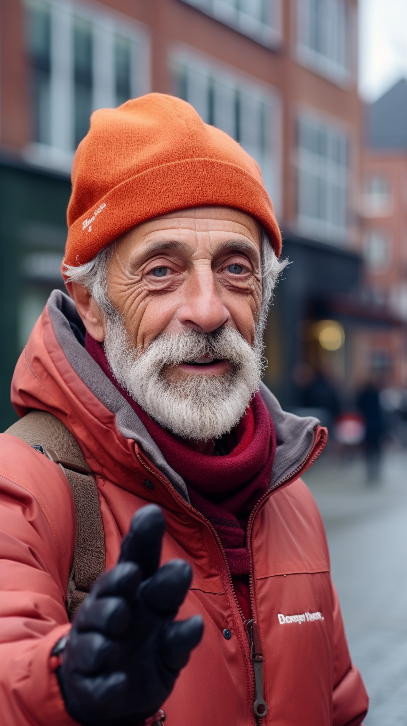 2020s man replying in Belgium street interview