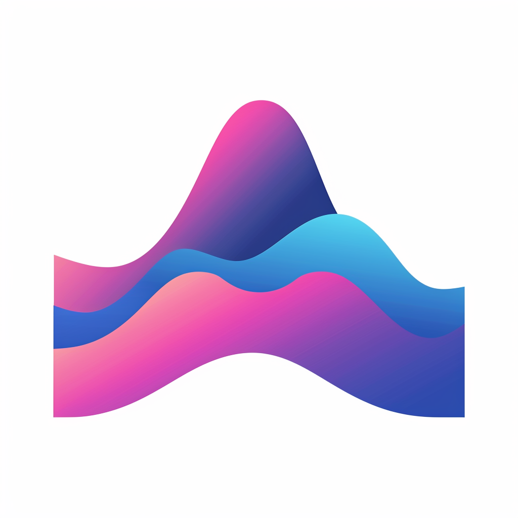 2D Gradient Bell Curve Hill Icon