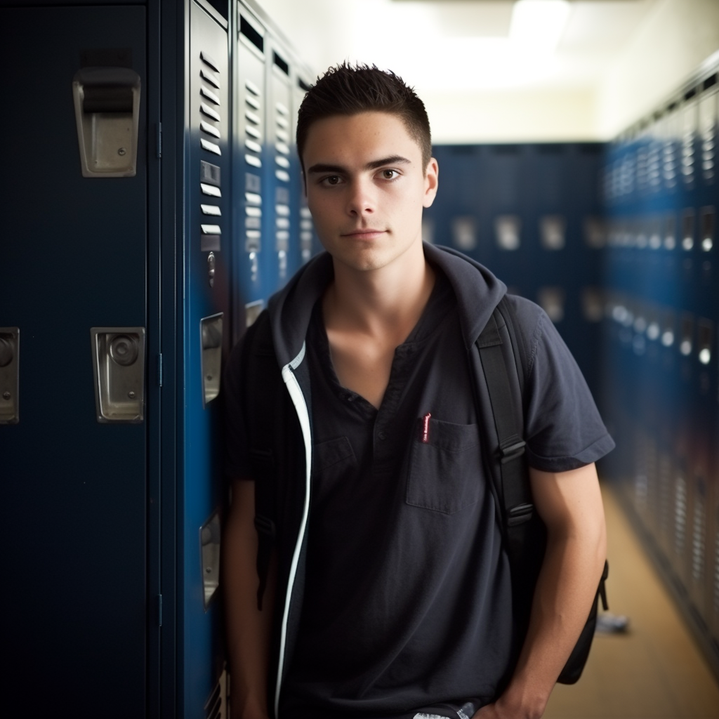 Ben Shapiro in High School Locker