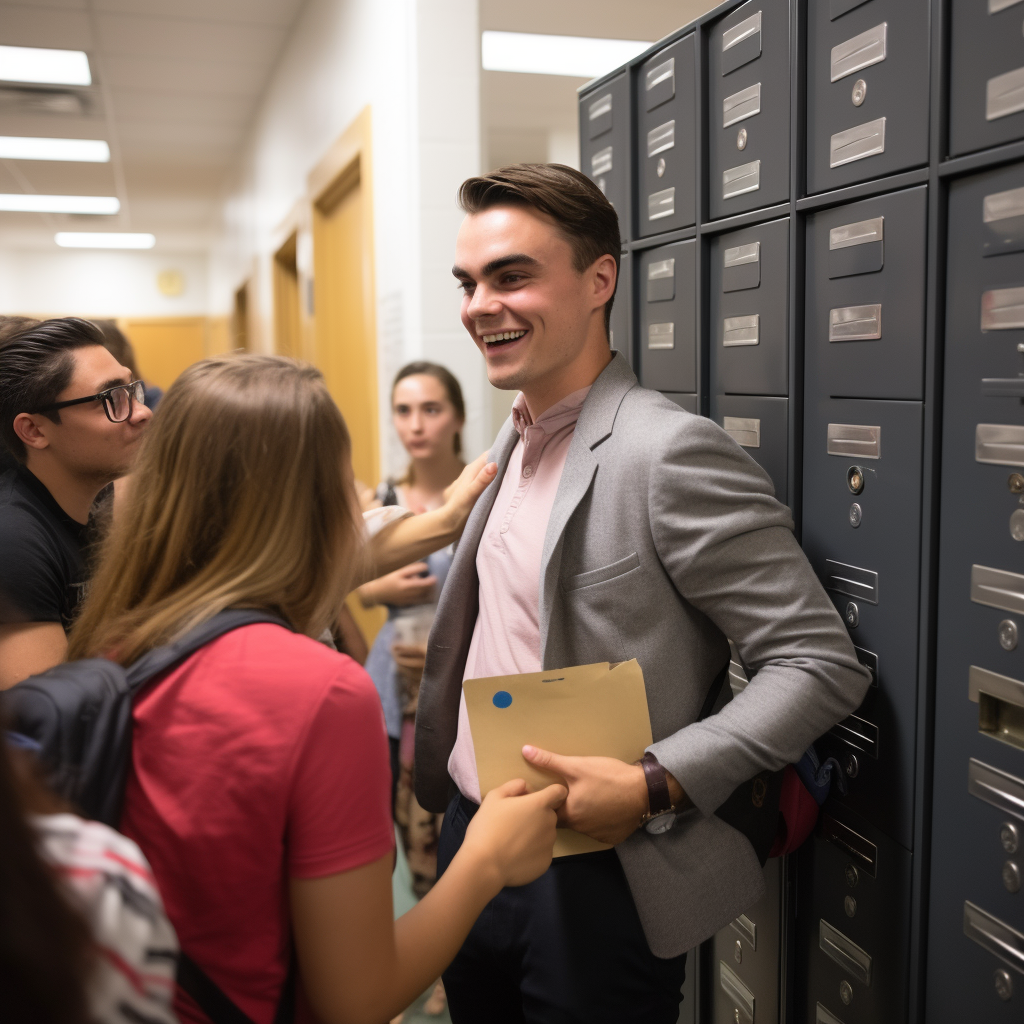 Ben Shapiro in High School Locker