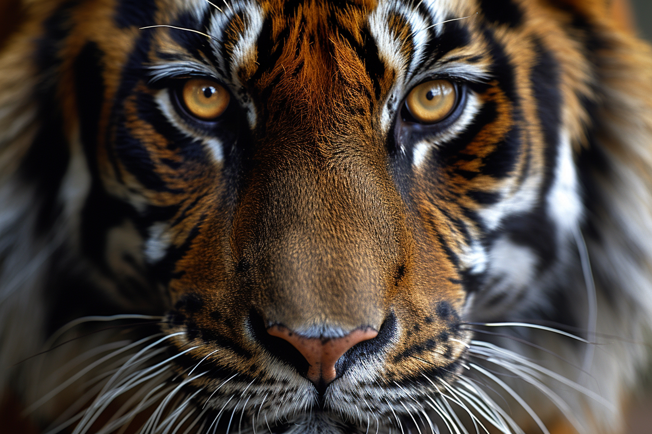 Bengal Tiger Face Close-up