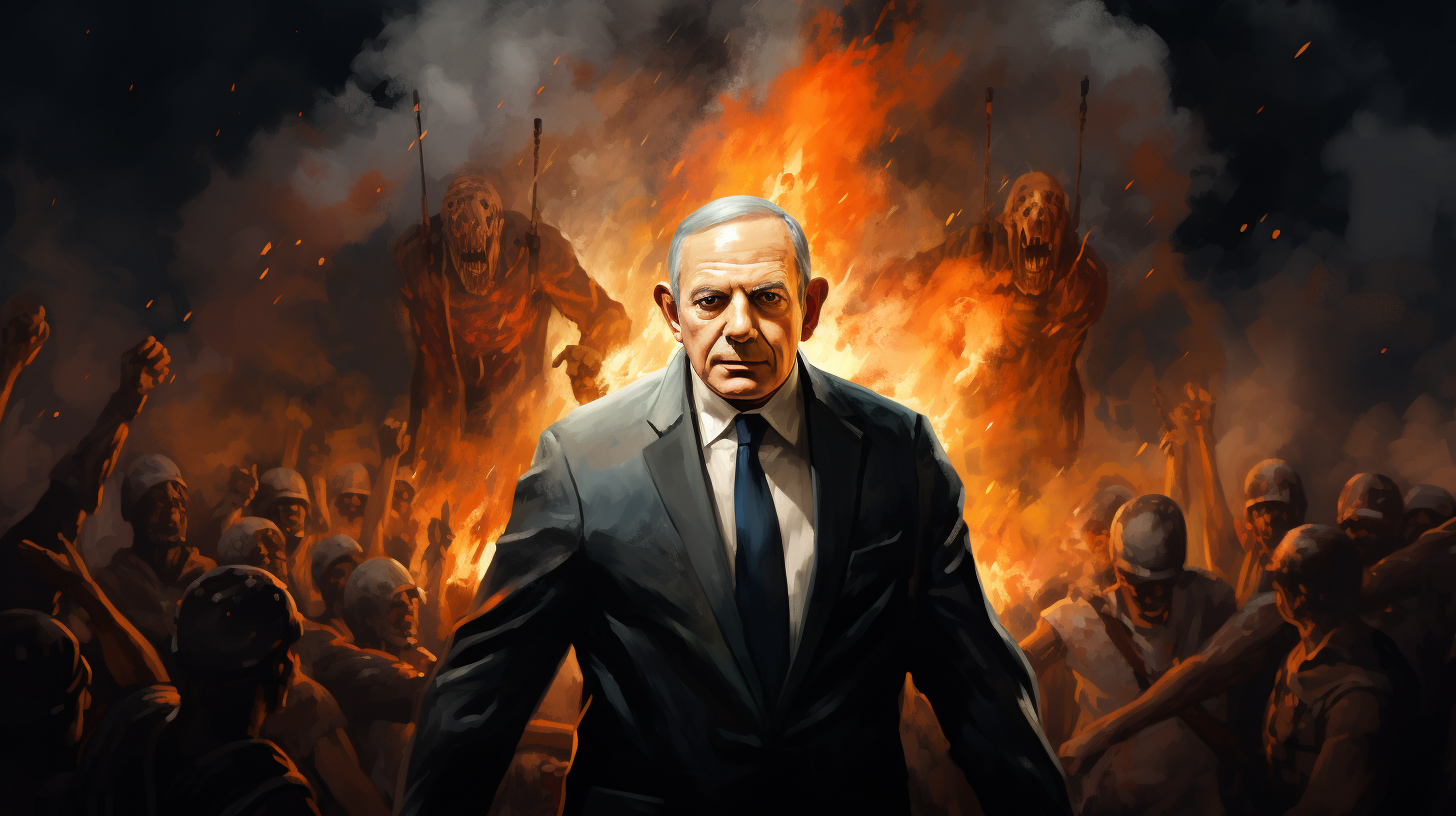 Benjamin Netanyahu faces dangerous crowd during war