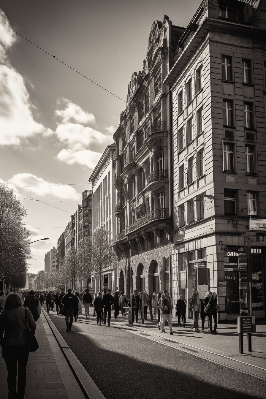 Urban Berlin Street Scene Photo