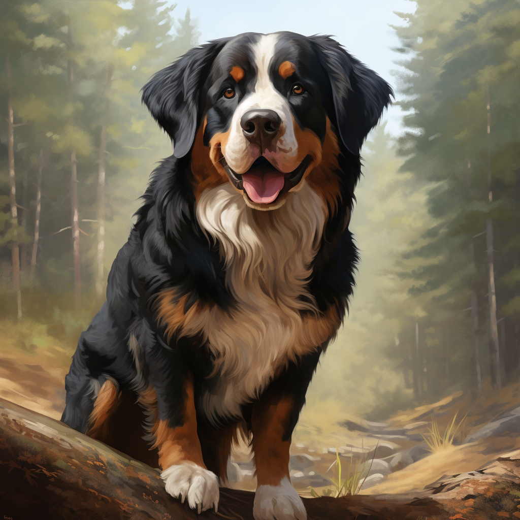 Adorable Bernese Mountain Dog Picture