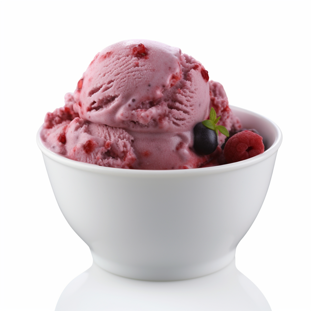 Delicious Berry Ice Cream Bowl