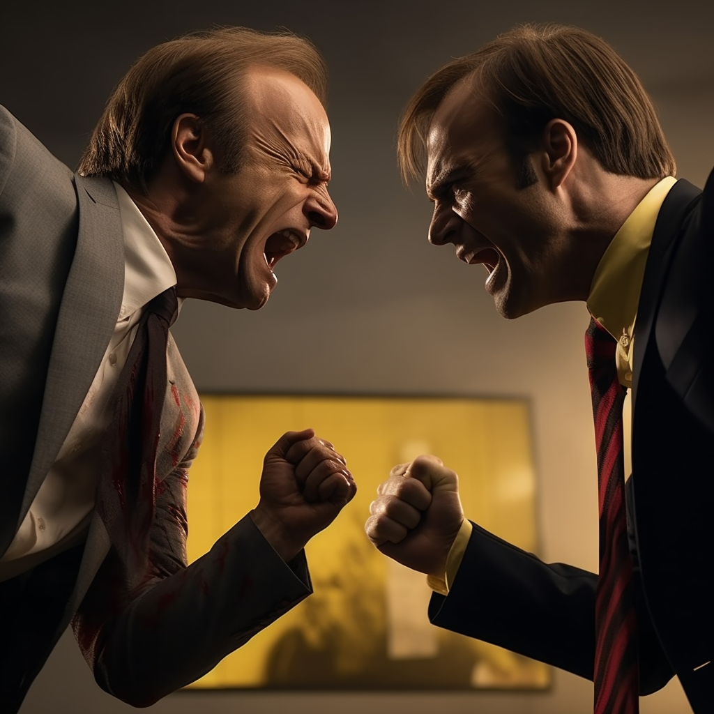 Better Call Saul and Elden Ring characters fighting