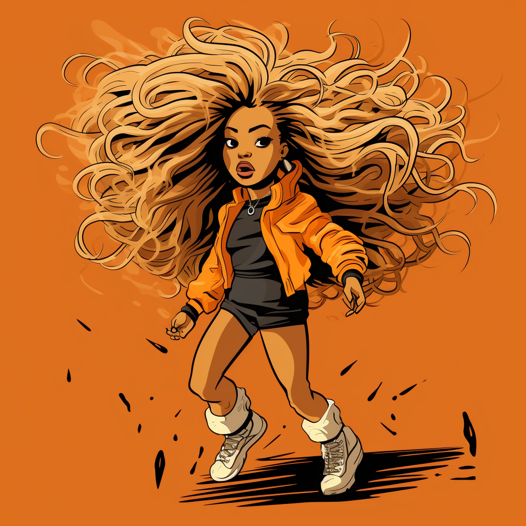 Beyoncé in Calvin and Hobbes Style