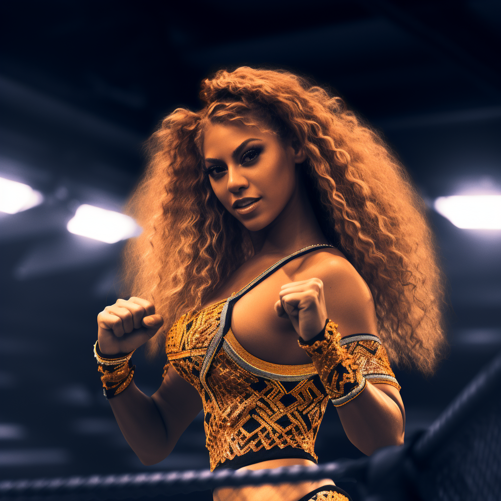 Beyonce dominating in MMA fight