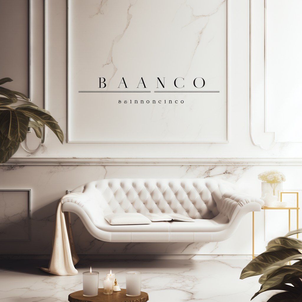 Luxury Bianco Lounge Text Logo Design