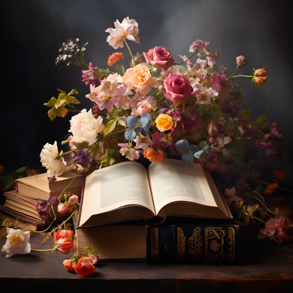 Beautiful Bible with Flowers