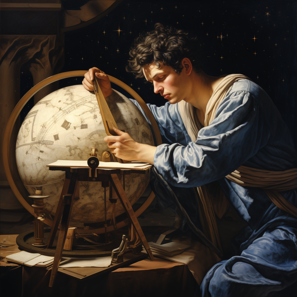 Painting of Biblical-era Astronomer