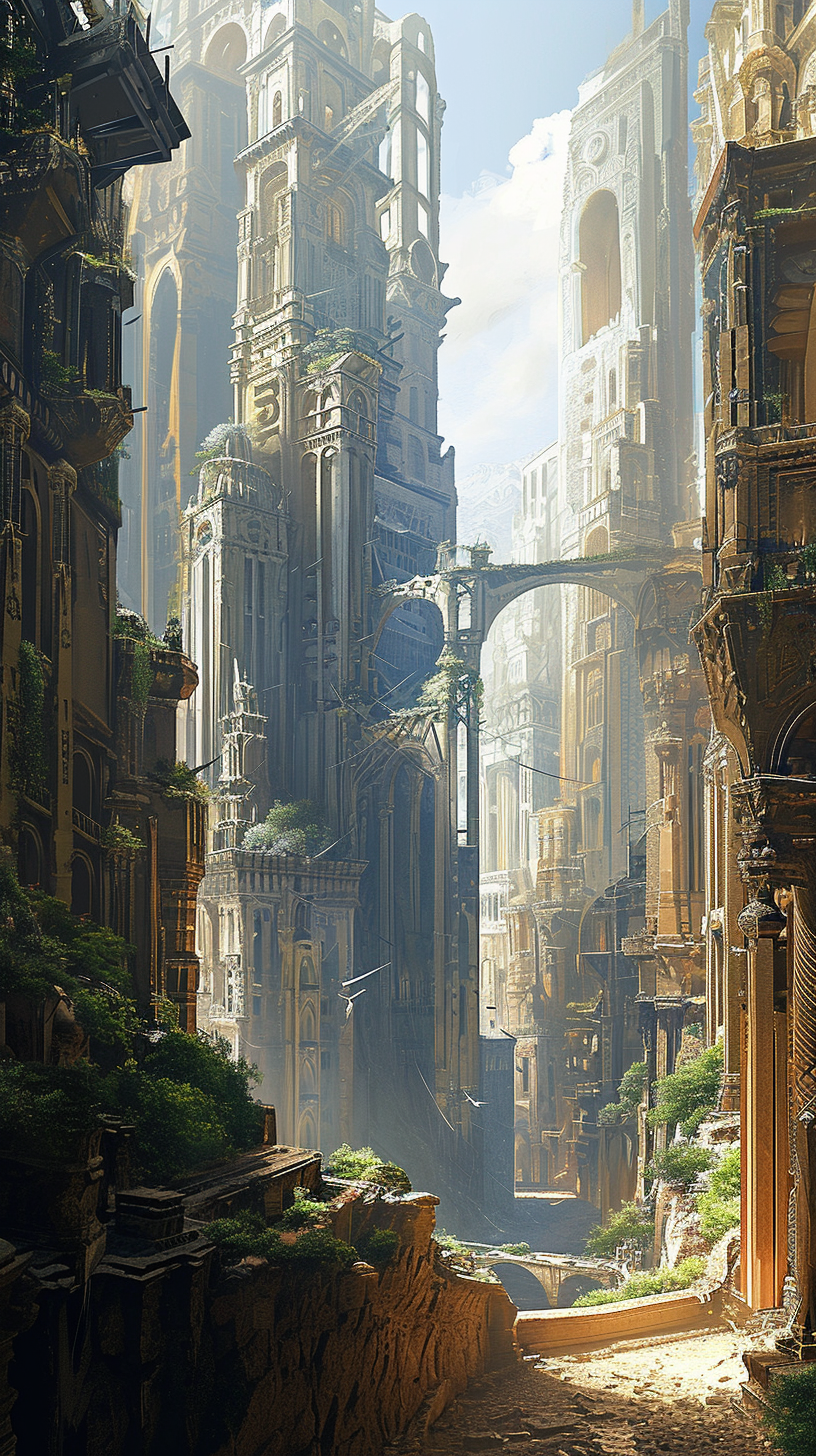 Sprawling city in biblical fantasy setting