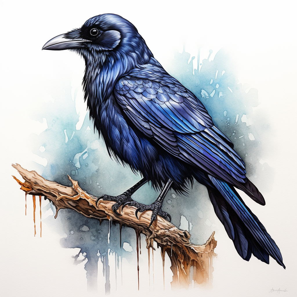 Biblical raven illustration