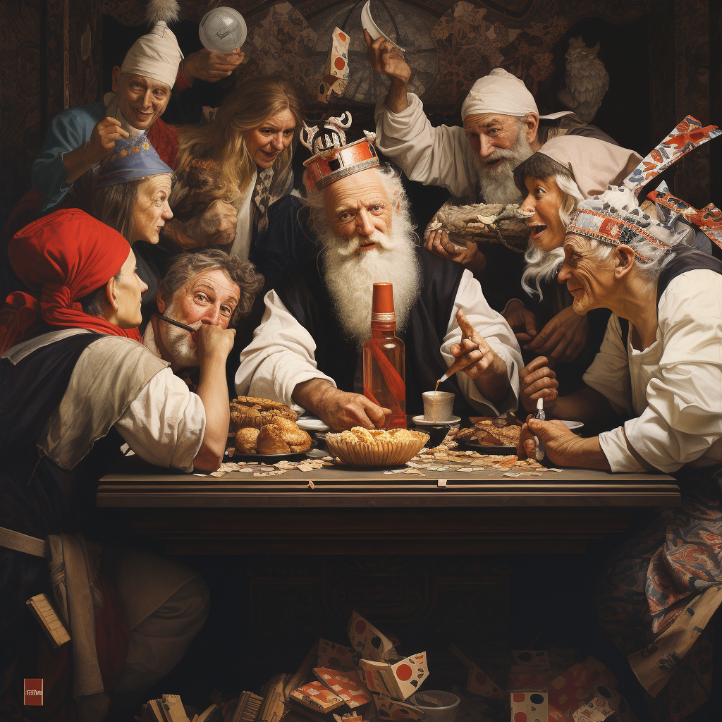 Norman Rockwell's biblical time party