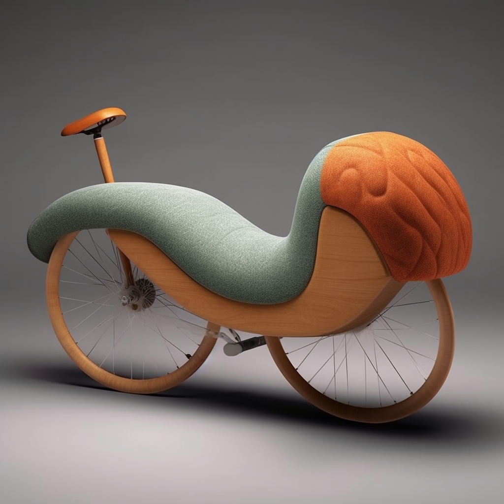 Bicycle saddle shaped like a couch for comfortable cycling