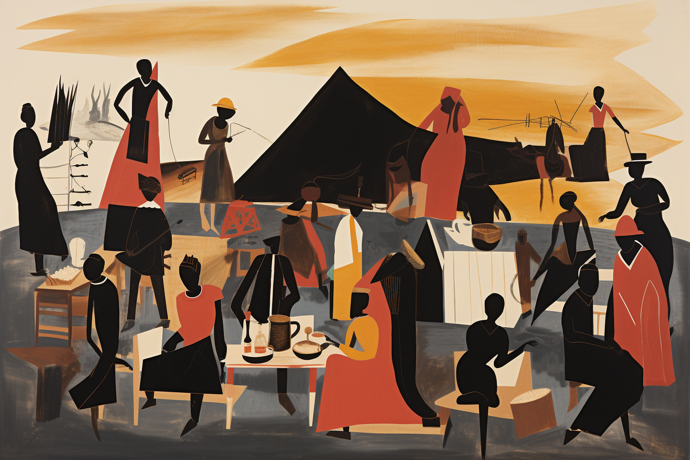 Bidebarble by Jacob Lawrence artwork