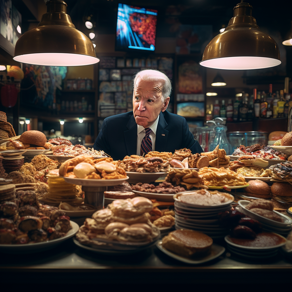 Joe Biden concerned at restaurant spread