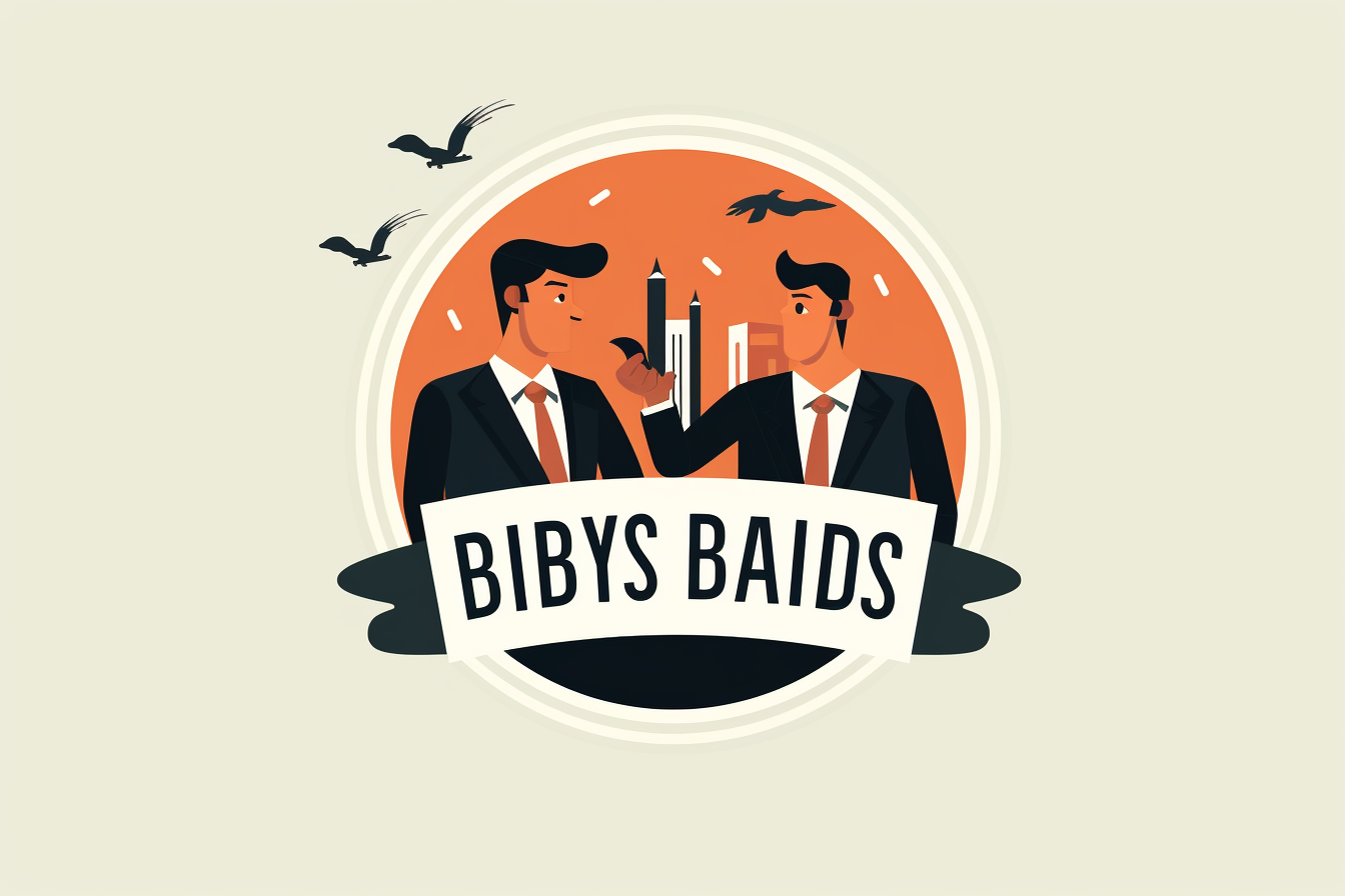 Stylish bids and buys logo design