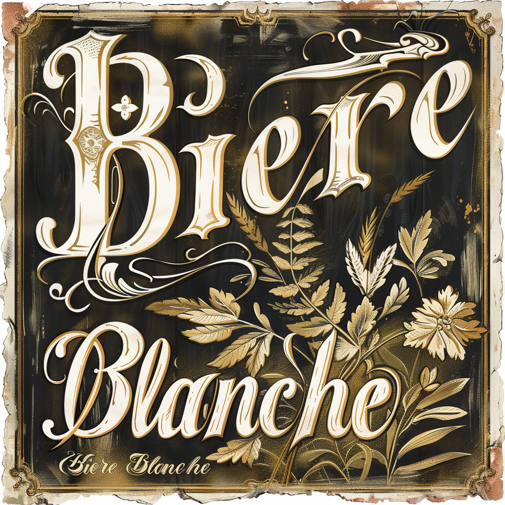 Biere Blanche Gothic Logo Fleur