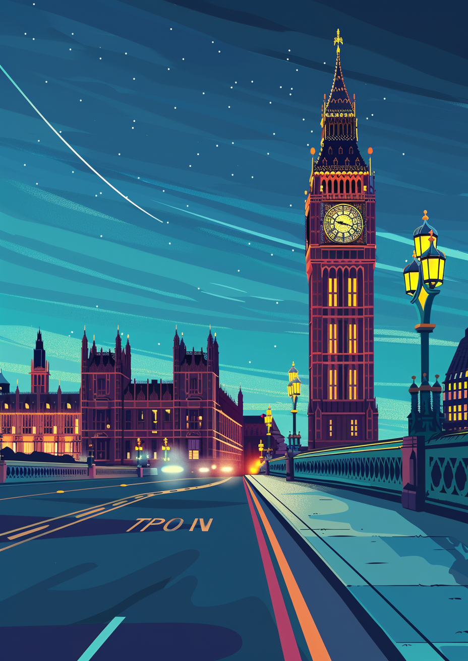 Big Ben Modern Vector Illustration