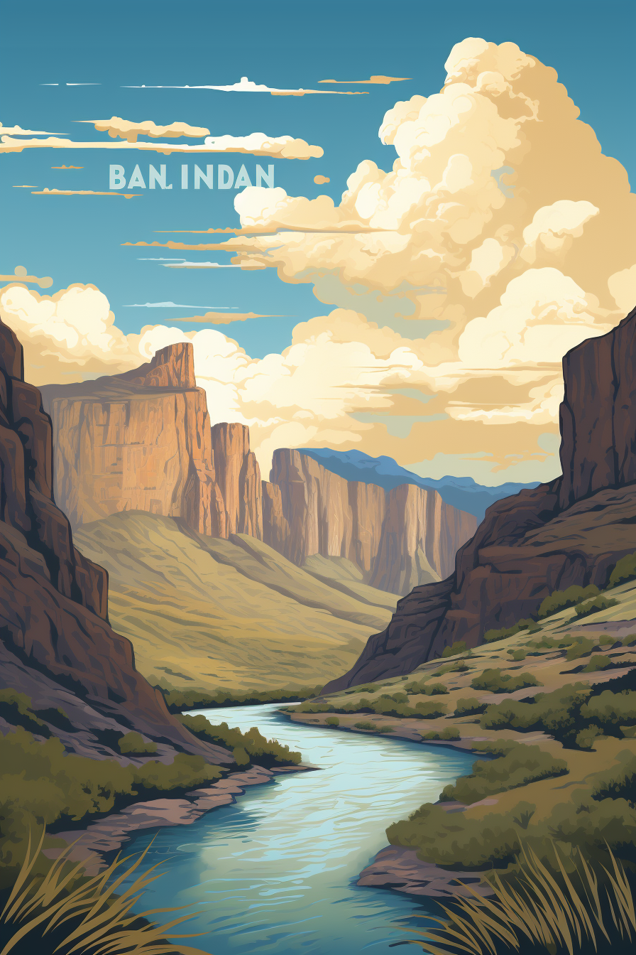 Big Bend National Park Vector Artwork