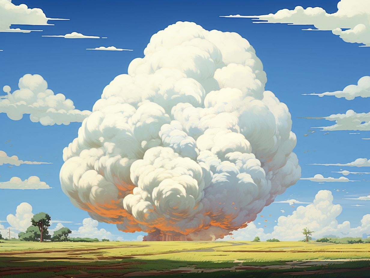 Colorful cartoon cloud illustration