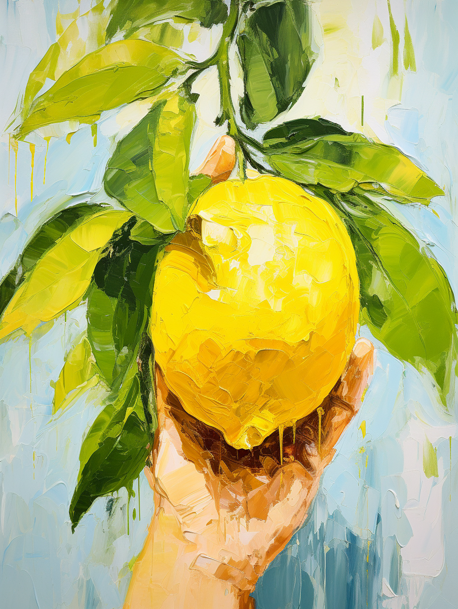 Acrylic painting of a coveted lemon