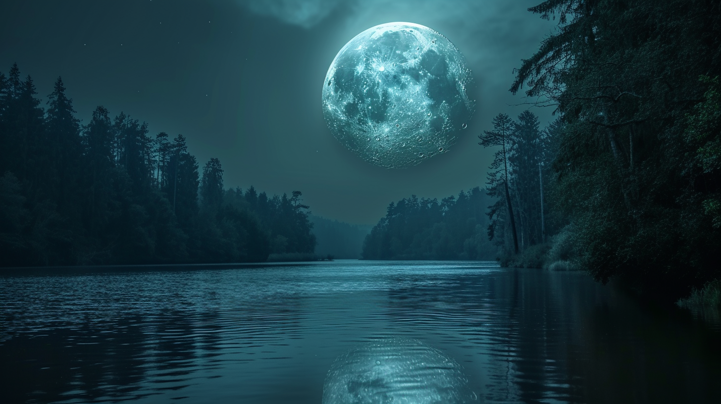 Moon over Black Forest Water