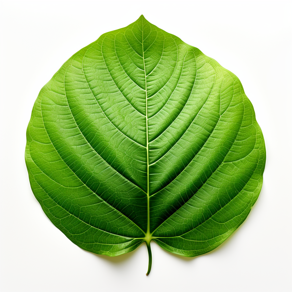 Super realistic big round leaf macro