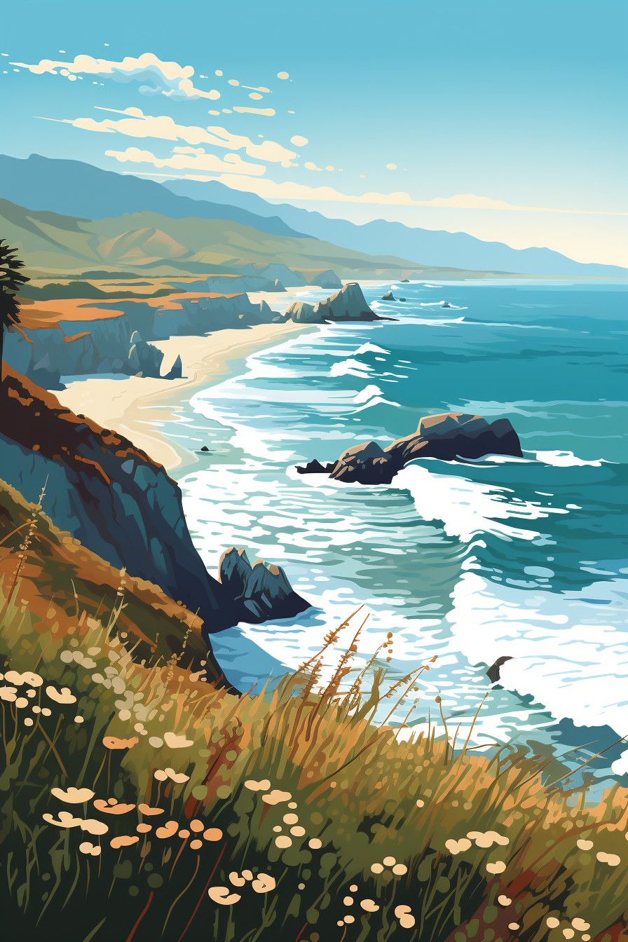 Vector art of Big Sur