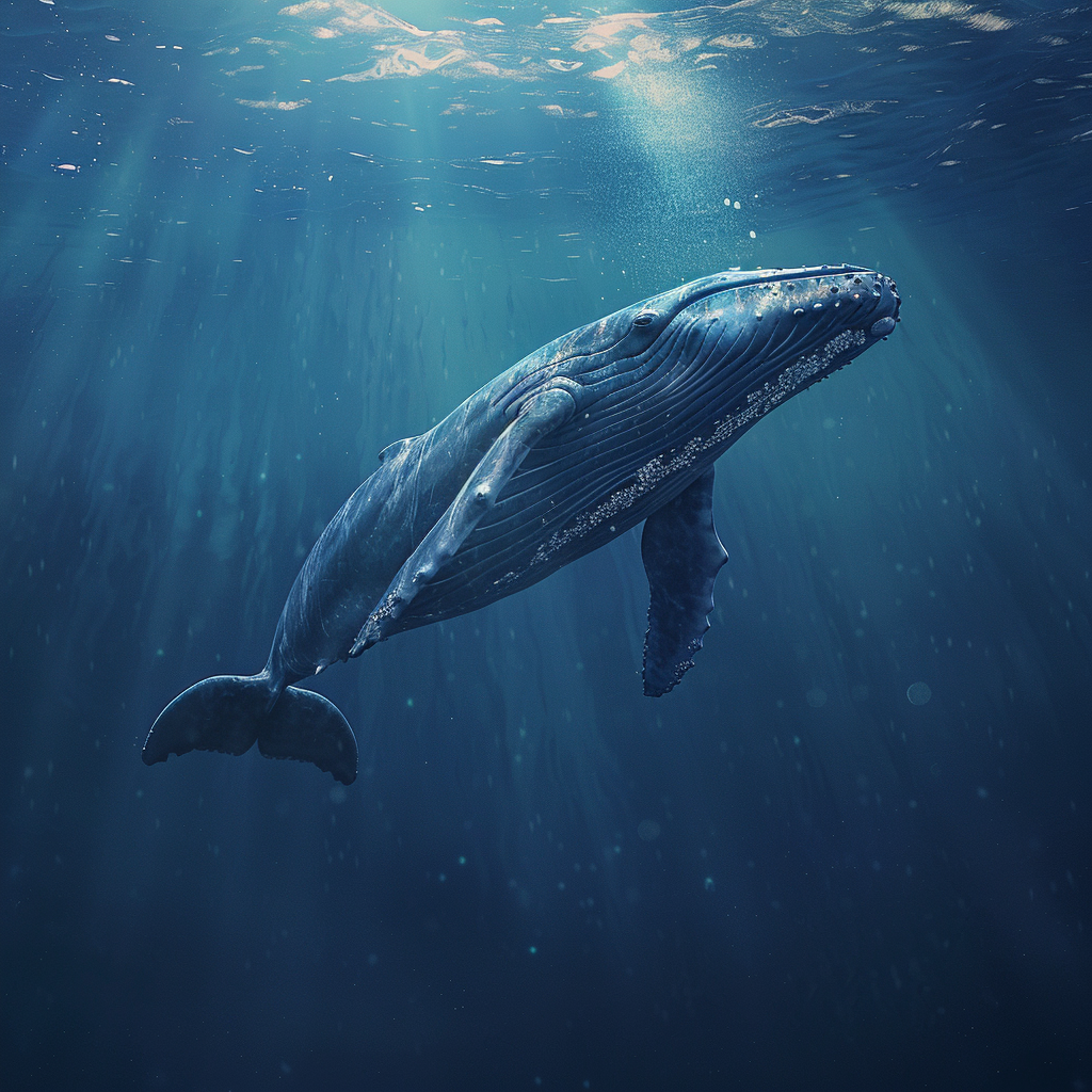 Big Whale Blue Ocean Realistic