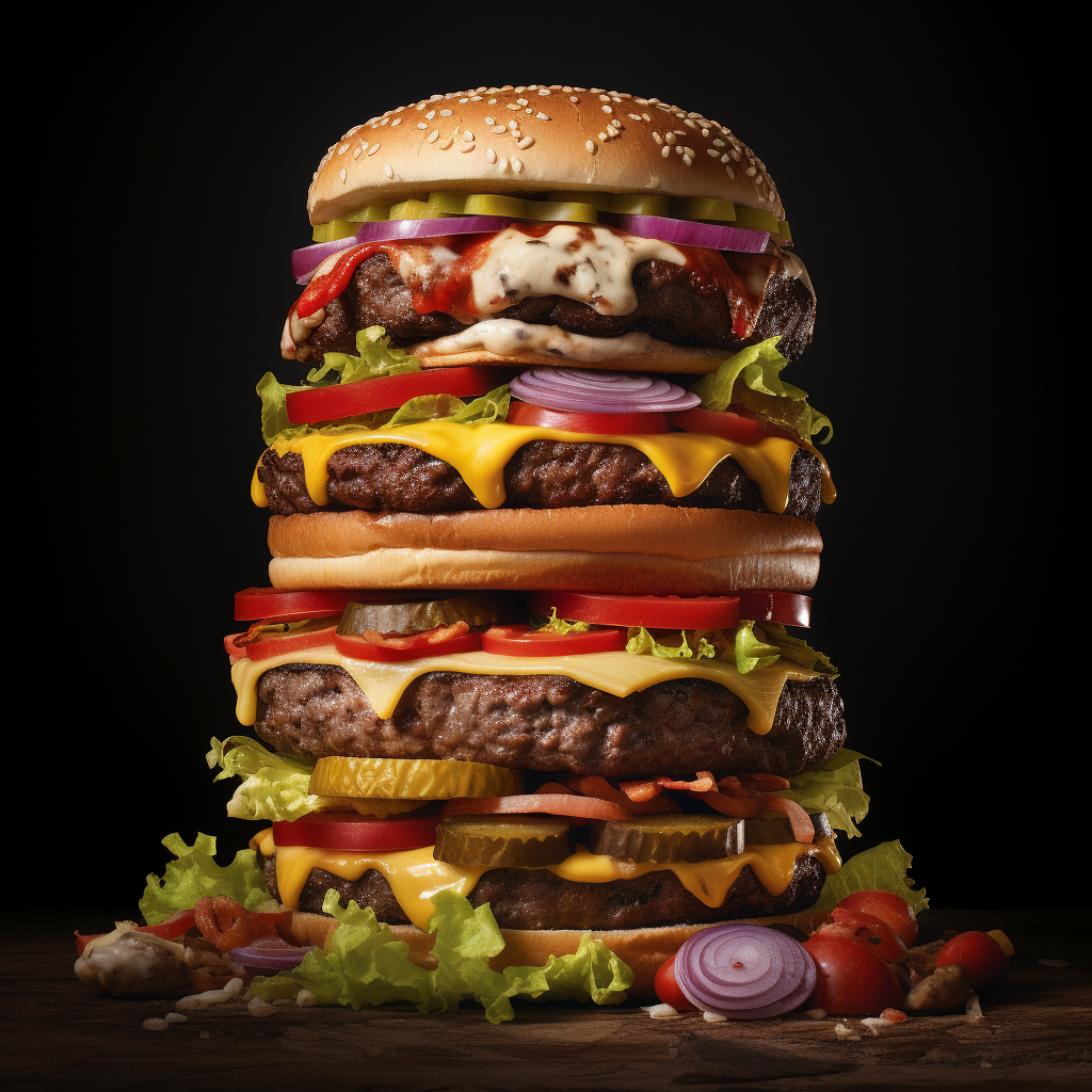 People savoring tasty big hamburgers