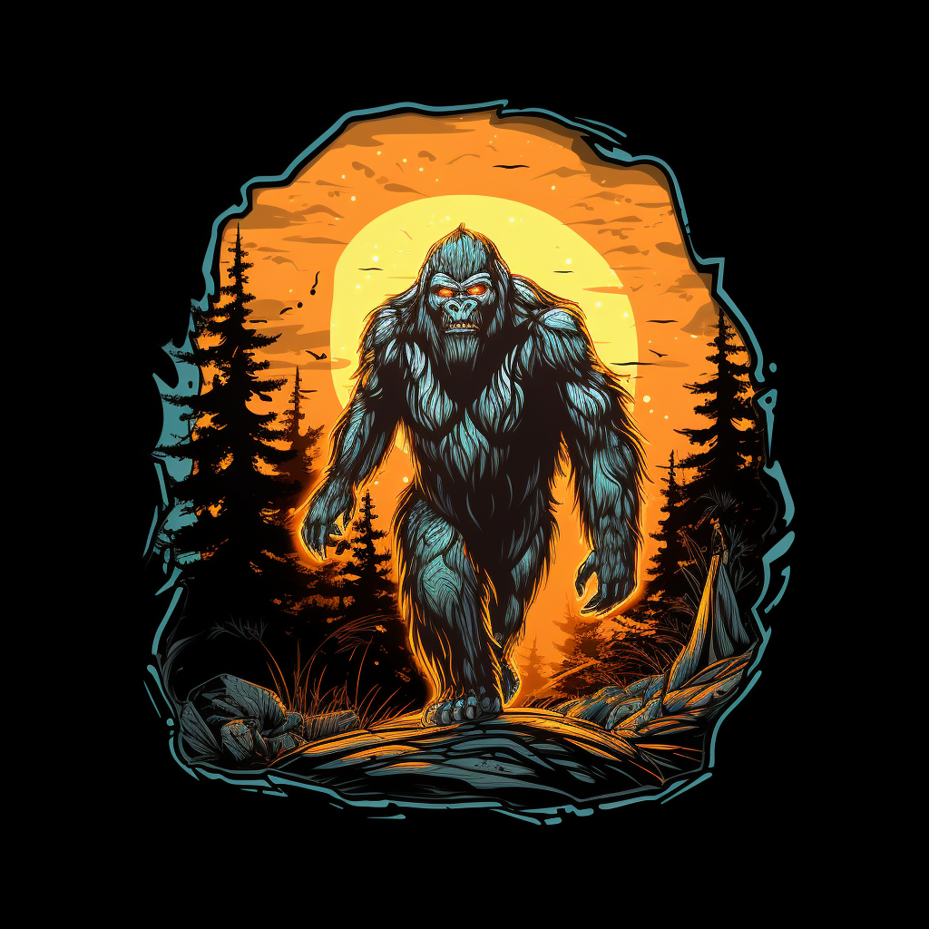 Bold Bigfoot Sticker Illustration | Max 6 words