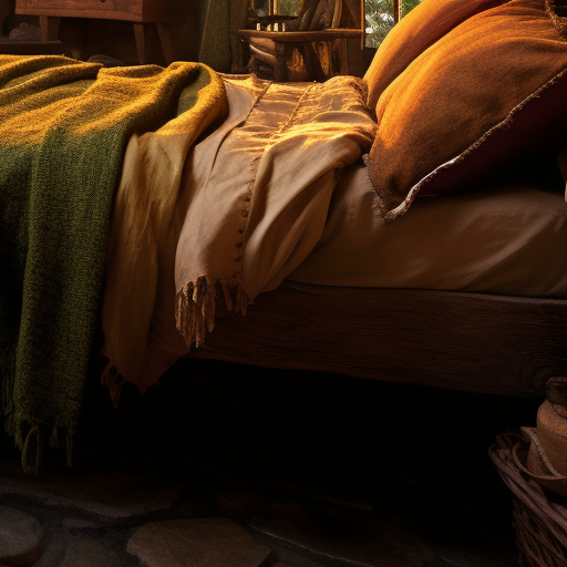 Cozy Bilbo Baggins' bedroom retreat