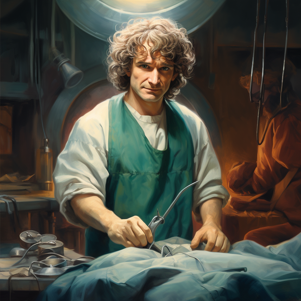 Bilbo Baggins performing surgery skillfully