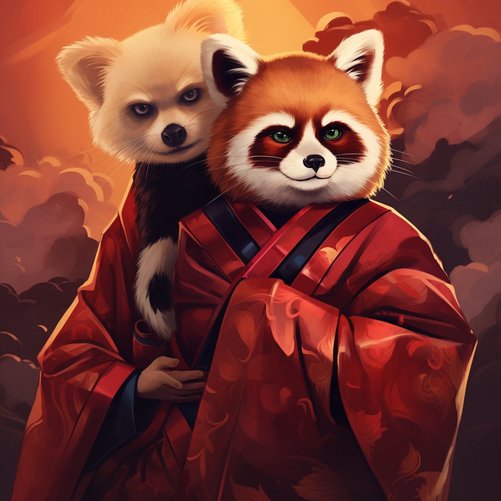 Image of Binance founder and red panda