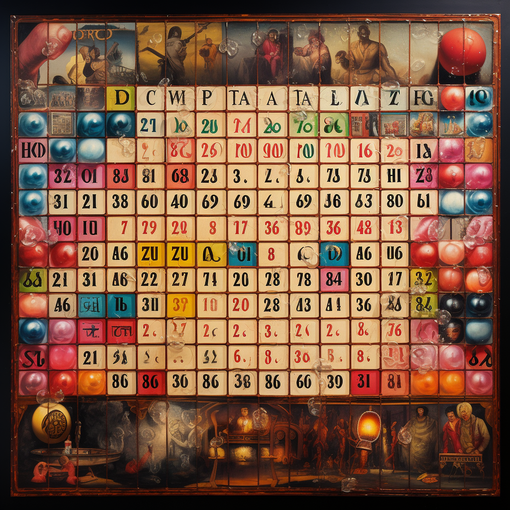 Vibrant bingo sheet illustration