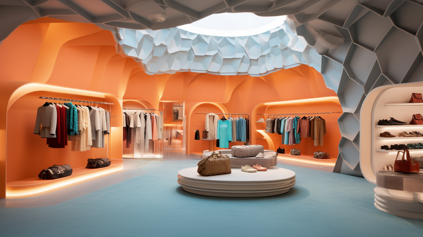 Feminine retail interior with trendy designs