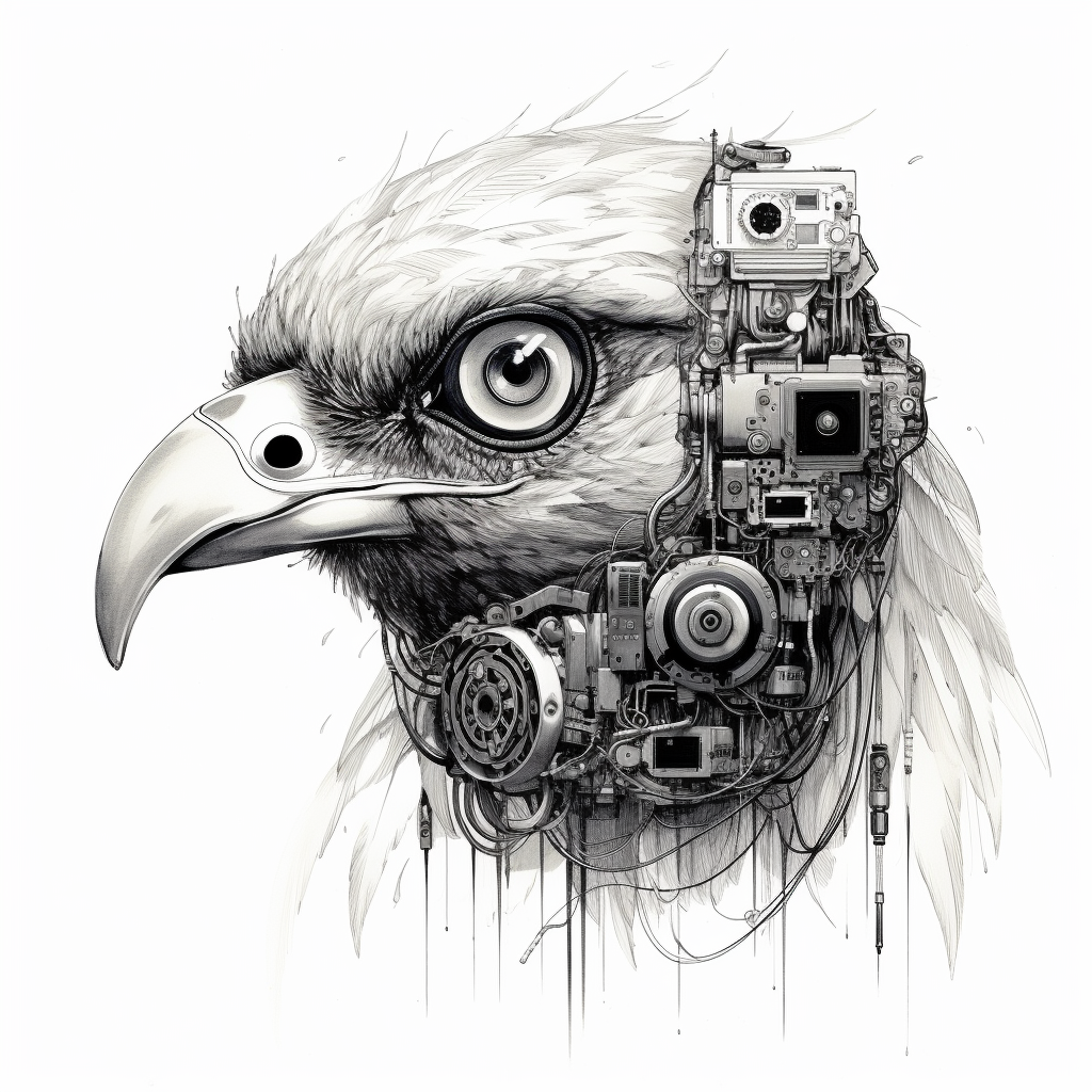 Bionic Bird Eyeball Cables Circuitry