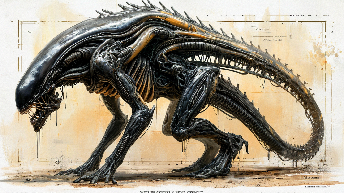 Bipedal Half-Human Teenage Male Xenomorph Venom Expression