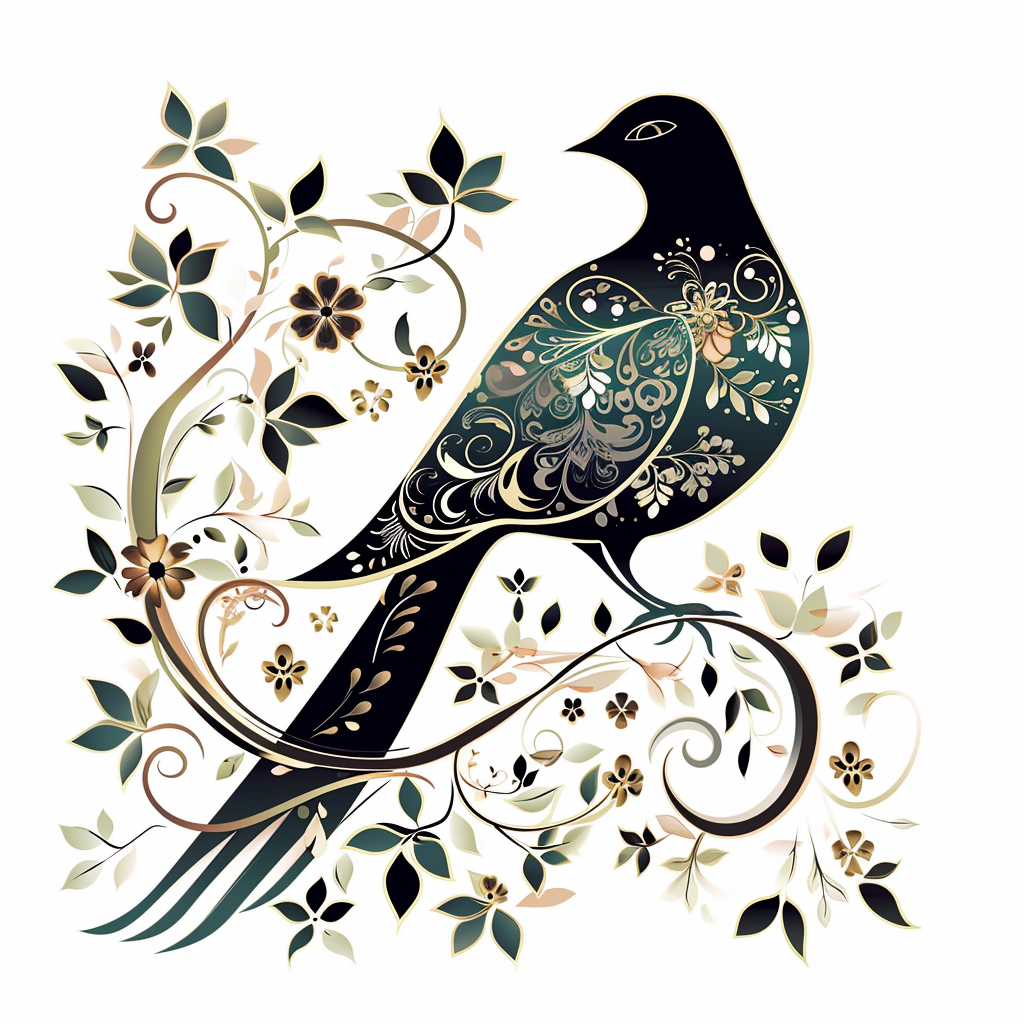 Arabesque style bird