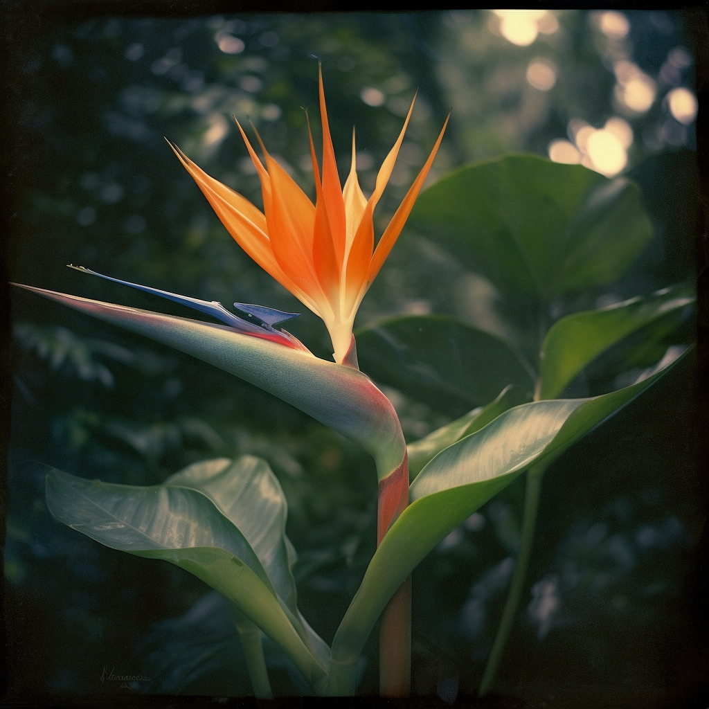 Colorful bird of paradise flower bouquet