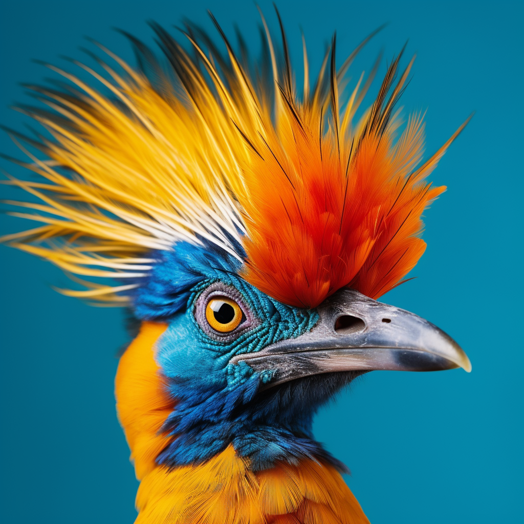 Exquisite bird of paradise head