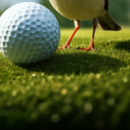 Birdie - Photo with a bird and a golf ball