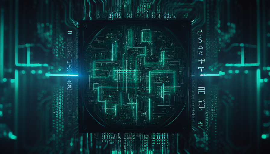 Artificial Intelligence Matrix Background