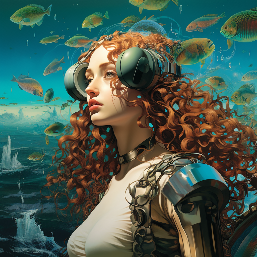 Futuristic Birth of Venus Artwork