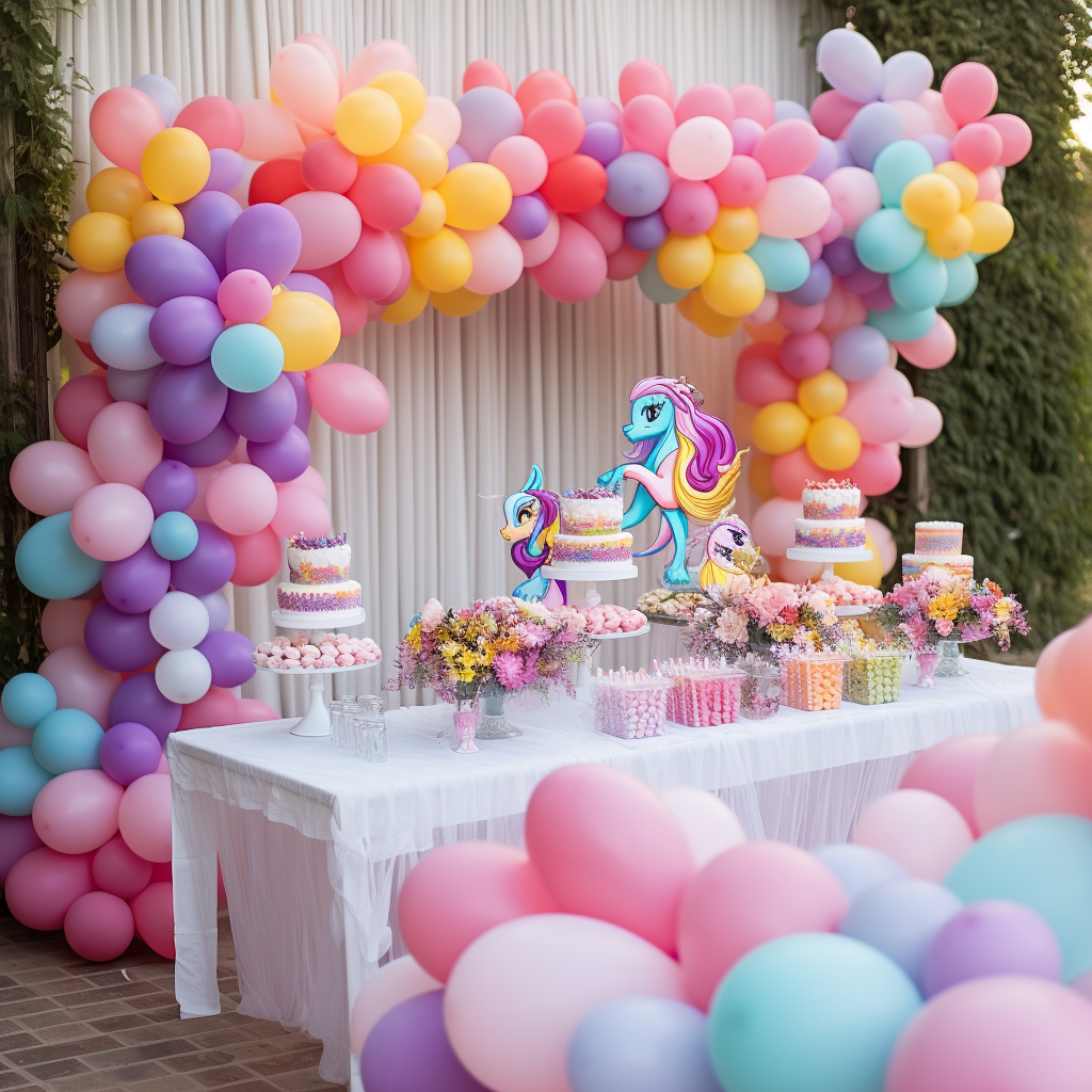 Beautiful birthday party with My Little Pony theme