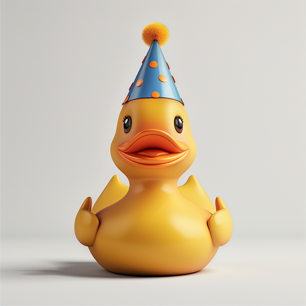 Cute birthday rubber duck image