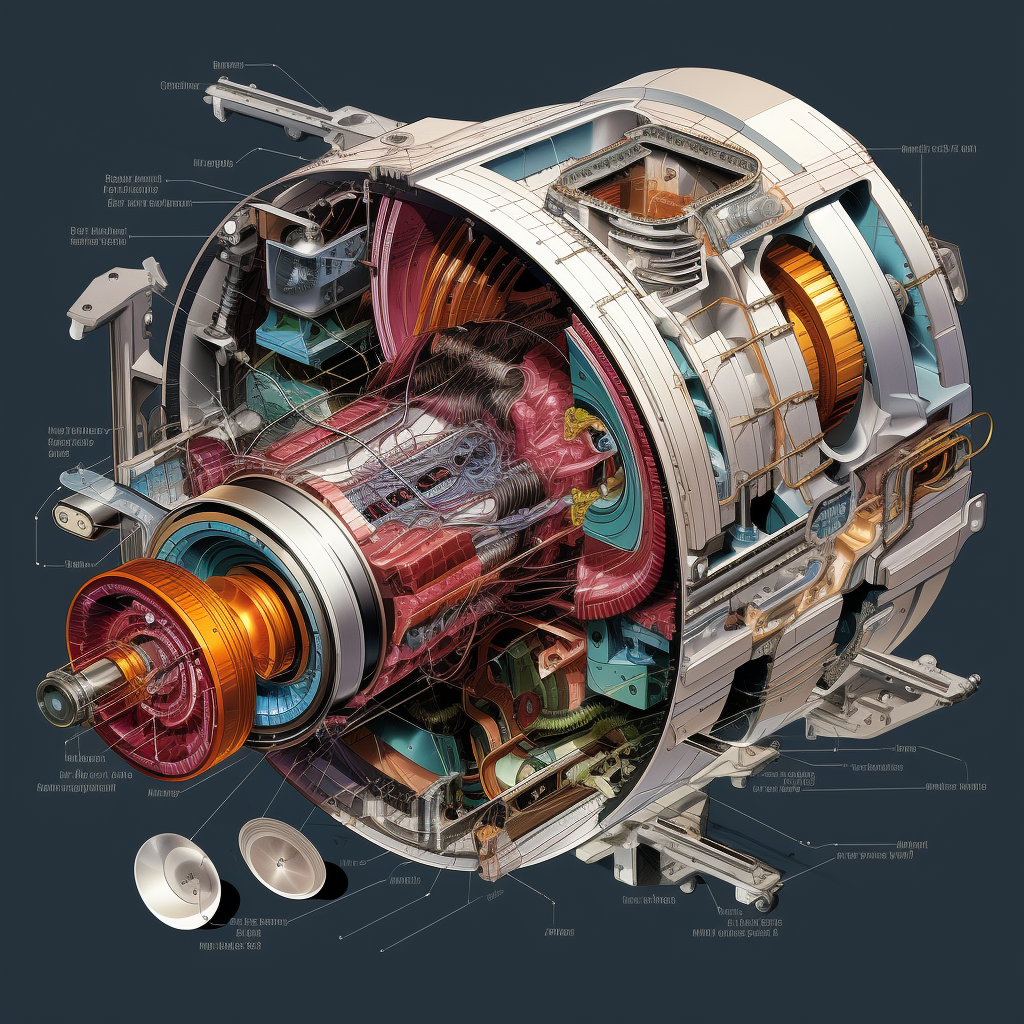 Illustration of Bismuth Spacecraft in Wormhole